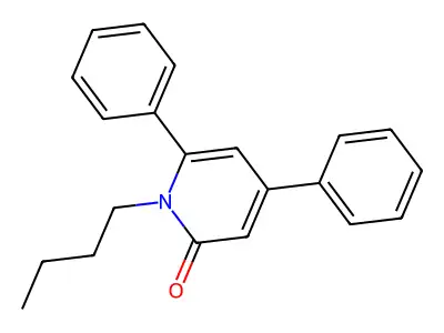 1-Butyl-4,6-diphenyl-1,2-dihydropyridin-2-one structure
