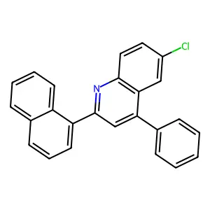 6-Chloro-2-(1-naphthyl)-4-phenylquinoline structure