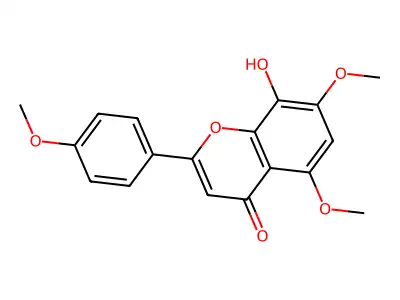 8-Hydroxy-4',5,7-trimethoxyflavone structure