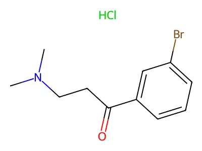 1-(3-Bromophenyl)-3-(dimethylamino)-1-propanone hydrochloride structure
