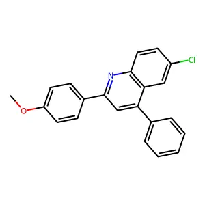 6-Chloro-2-(4-methoxyphenyl)-4-phenylquinoline structure