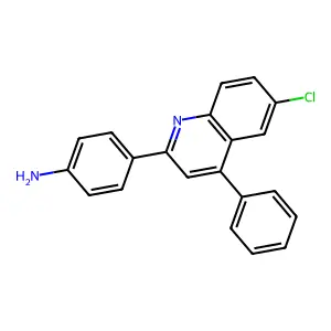 p-(6-Chloro-4-phenyl-2-quinolyl)aniline structure