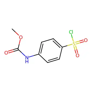 methyl N-[4-(chlorosulfonyl)phenyl]carbamate structure