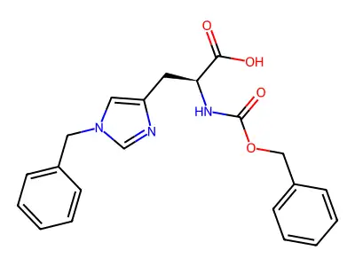 3-(1-Benzylimidazol-4-yl)-2-(phenylmethoxycarbonylamino)propanoic acid structure