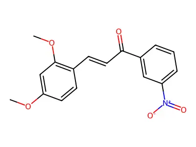 3-(2,4-Dimethoxyphenyl)-1-(3-nitrophenyl)prop-2-en-1-one structure
