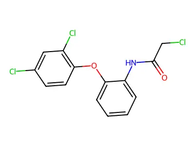2-chloro-N-[2-(2,4-dichlorophenoxy)phenyl]acetamide structure