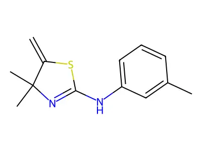 4,5-Dihydro-4,4-dimethyl-5-methylene-N-(3-methylphenyl)-2-thiazolamine structure