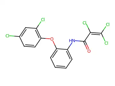 N1-[2-(2,4-dichlorophenoxy)phenyl]-2,3,3-trichloroacrylamide structure