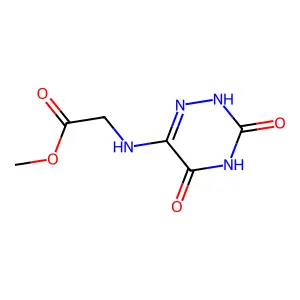 methyl 2-[(3,5-dioxo-2H-1,2,4-triazin-6-yl)amino]acetate structure