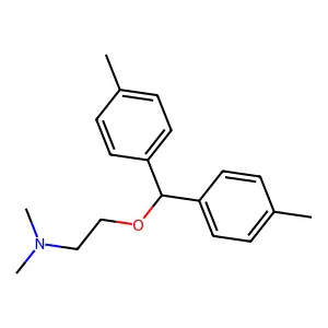 2-[bis(4-methylphenyl)methoxy]-N,N-dimethylethanamine structure