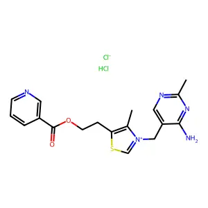 Thiamine, nicotinate (ester), monohydrochloride structure