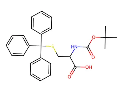 N-(tert-Butoxycarbonyl)-S-trityl-L-cysteine structure