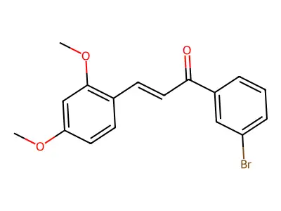 1-(3-Bromophenyl)-3-(2,4-dimethoxyphenyl)prop-2-en-1-one structure