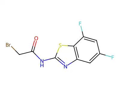 2-bromo-N-(5,7-difluoro-1,3-benzothiazol-2-yl)acetamide structure