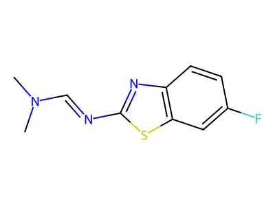 N'-(6-fluoro-1,3-benzothiazol-2-yl)-N,N-dimethylmethanimidamide structure