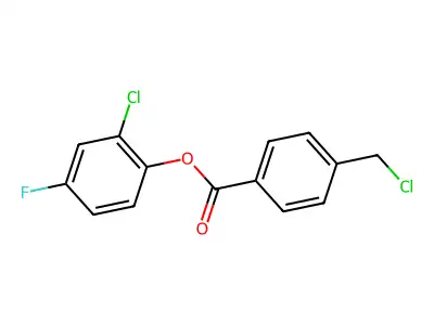 2-Chloro-4-fluorophenyl 4-(chloromethyl)benzoate structure