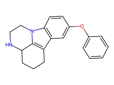 8-Phenoxy-2,3,3a,4,5,6-hexahydro-1H-pyrazino[3,2,1-jk]carbazole structure
