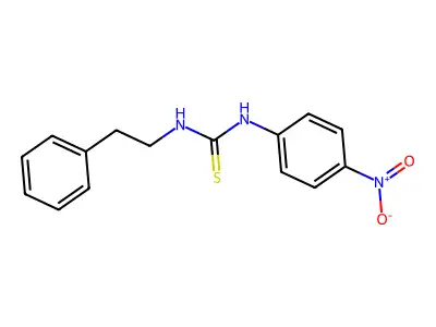 ((4-Nitrophenyl)amino)((2-phenylethyl)amino)methane-1-thione structure