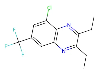 5-Chloro-2,3-diethyl-7-(trifluoromethyl)quinoxaline structure