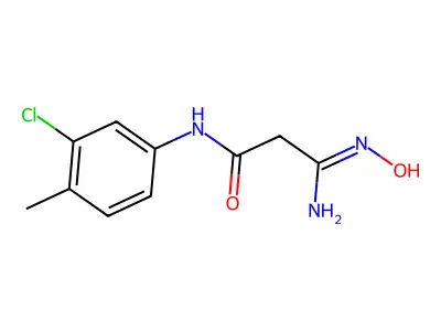 3-amino-N-(3-chloro-4-methylphenyl)-3-hydroxyiminopropanamide structure