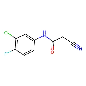 N-(3-chloro-4-fluorophenyl)-2-cyanoacetamide structure