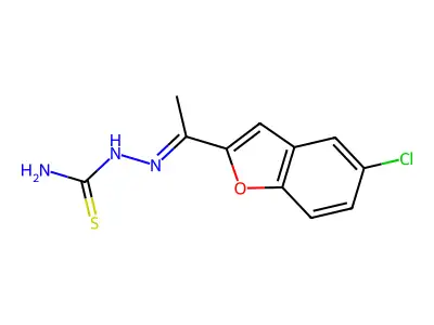 2-[1-(5-Chloro-2-benzofuranyl)ethylidene]hydrazinecarbothioamide structure