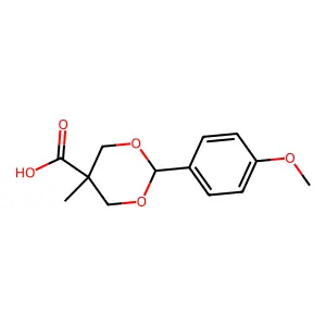 2-(4-Methoxyphenyl)-5-methyl-1,3-dioxane-5-carboxylic acid structure