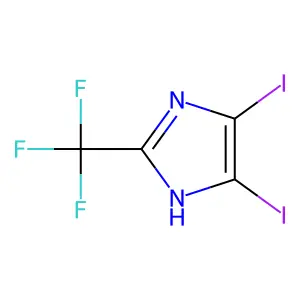 4,5-Diiodo-2-(trifluoromethyl)-1H-imidazole structure