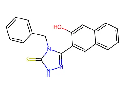 3-[4-Benzyl-5-sulfanyl-1,2,4-triazol-3-yl]naphthalen-2-ol structure