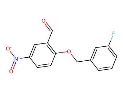2-((3-Fluorobenzyl)oxy)-5-nitrobenzaldehyde structure