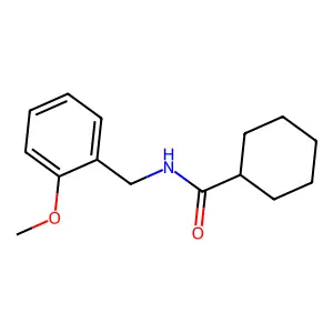 N-[(2-methoxyphenyl)methyl]cyclohexanecarboxamide structure