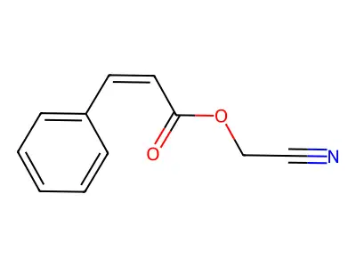 cyanomethyl (E)-3-phenylprop-2-enoate structure