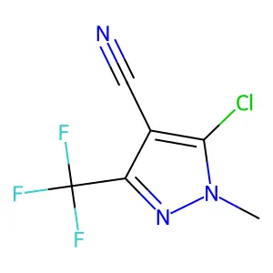 5-Chloro-1-methyl-3-(trifluoromethyl)-1H-pyrazole-4-carbonitrile structure