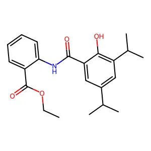 Ethyl 2-[[2-hydroxy-3,5-bis(1-methylethyl)benzoyl]amino]benzoate structure