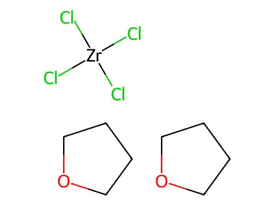 Zirconium(IV) chloride tetrahydrofuran complex structure