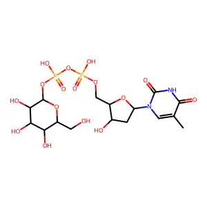 胸苷二磷酸葡萄糖 structure