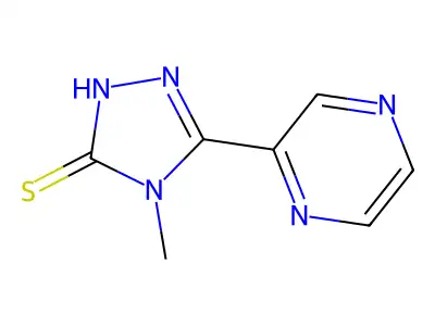 4-methyl-5-(pyrazin-2-yl)-4H-1,2,4-triazole-3-thiol structure