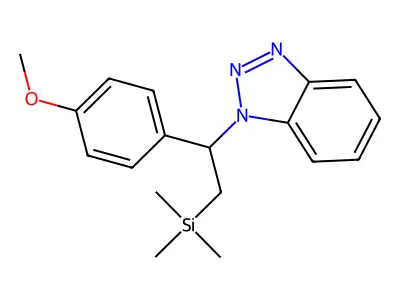 1-[1-(4-Methoxyphenyl)-2-(trimethylsilyl)ethyl]-1H-1,2,3-benzotriazole structure