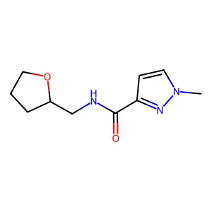 1-methyl-N-{[(2S)-oxolan-2-yl]methyl}-1H-pyrazole-3-carboxamide structure