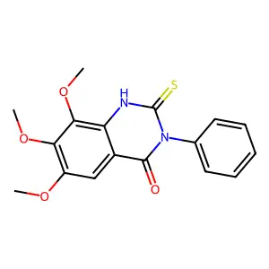 6,7,8-Trimethoxy-3-phenyl-2-thioxo-1,2,3,4-tetrahydroquinazolin-4-one structure