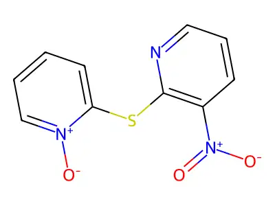 2-[(3-Nitro-2-pyridyl)thio]pyridinium-1-olate structure