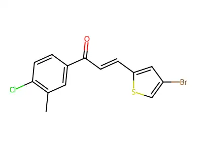 3-(4-Bromo-2-thienyl)-1-(4-chloro-3-methylphenyl)prop-2-en-1-one structure