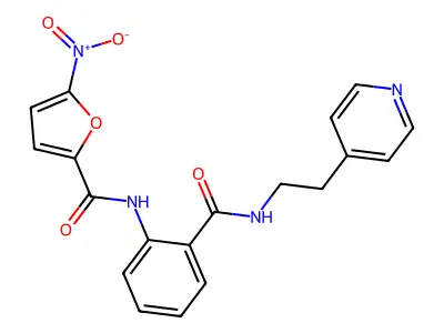 5-Nitro-N-[2-[[[2-(4-pyridinyl)ethyl]amino]carbonyl]phenyl]-2-furancarboxamide structure