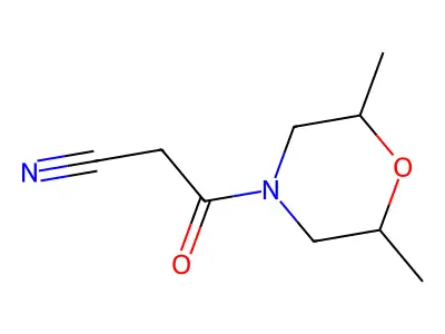 3-(2,6-Dimethylmorpholin-4-yl)-3-oxopropanenitrile structure