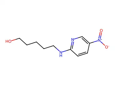 5-[(5-Nitropyridin-2-yl)amino]pentan-1-ol structure