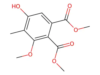 Dimethyl 5-hydroxy-3-methoxy-4-methylphthalate structure