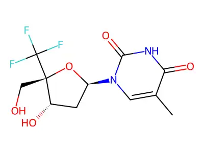4'-(Trifluoromethyl)thymidine structure