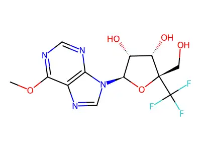 Inosine,6-O-methyl-4'-C-(trifluoromethyl)- structure