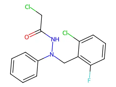 N'1-(2-chloro-6-fluorobenzyl)-N'1-phenyl-2-chloroethanohydrazide structure