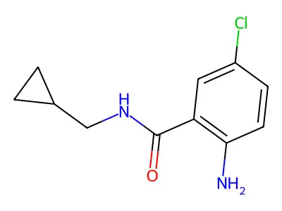 2-amino-5-chloro-N-(cyclopropylmethyl)benzamide structure